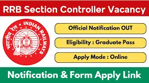 Railway Section Controller Notification 2025 Apply online