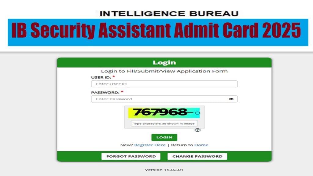 IB Security Assistant Admit Card out 2025