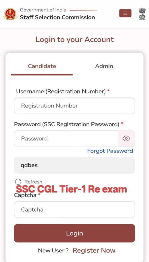 SSC CGL Tier-1 Re exam 2025