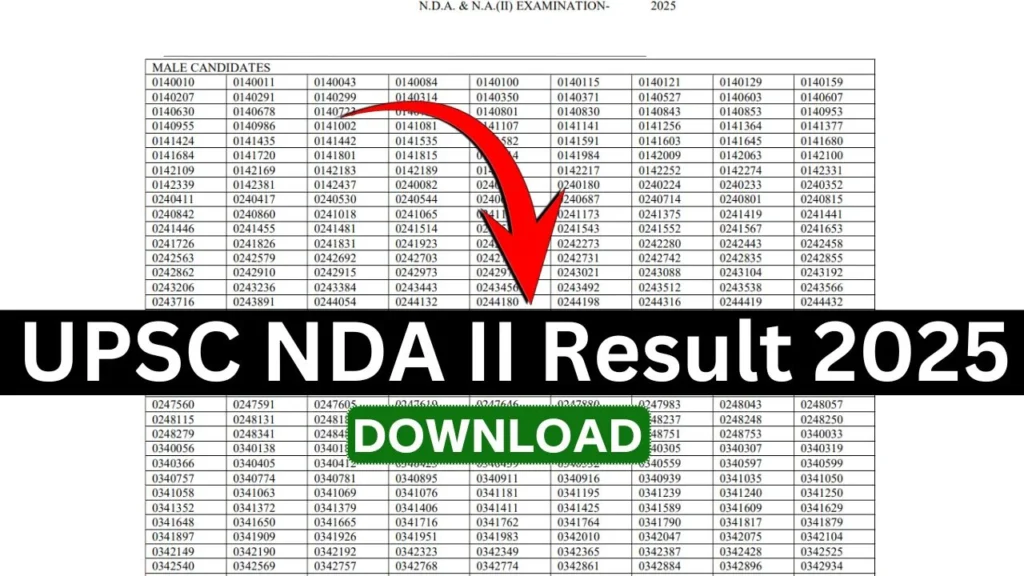 Upsc NDA 2 result